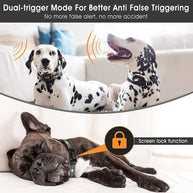 Touch Screen Rechargeable Bark Control Collar with Shock & Vibration