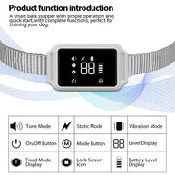 Waterproof Smart Bark Control Collar with Vibrate & Shock