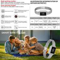 Waterproof Smart Bark Control Collar with Vibrate & Shock