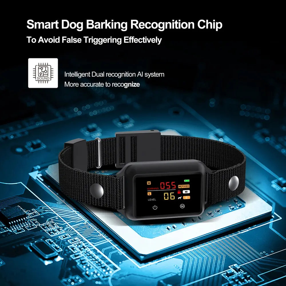 IP68 Waterproof Rechargeable No-Shock Anti-Bark Collar