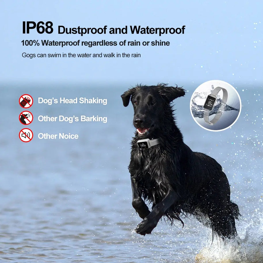 IP68 Waterproof Touch Screen Smart Anti-Bark Dog Collar