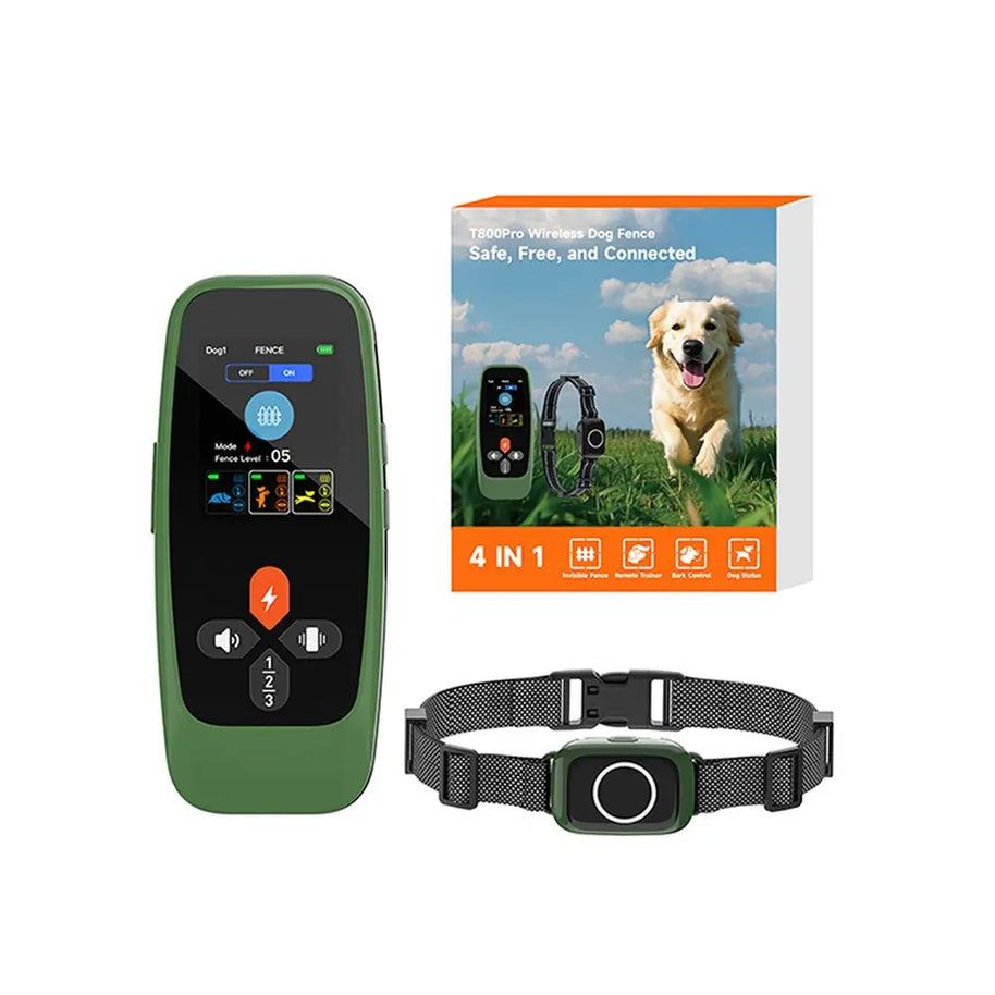 3300ft Wireless GPS Electric Dog Fence & Training Collar