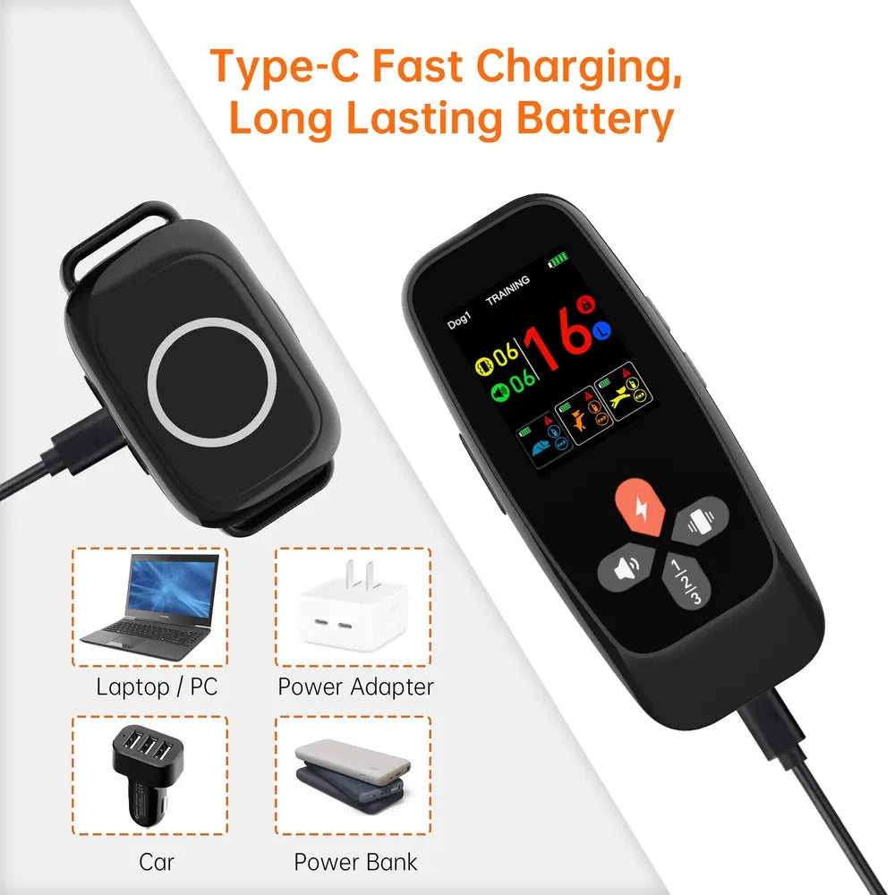3280FT Waterproof Rechargeable E-Collar 3 Training Modes