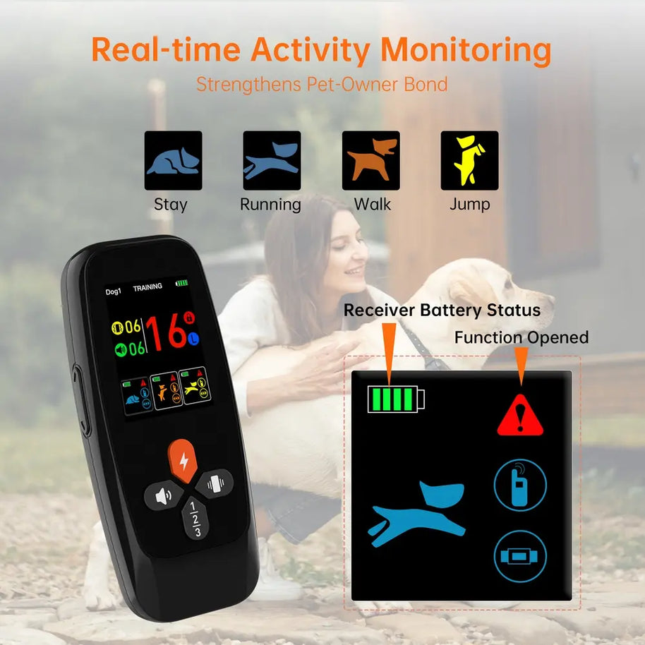 3280FT Waterproof Rechargeable E-Collar 3 Training Modes