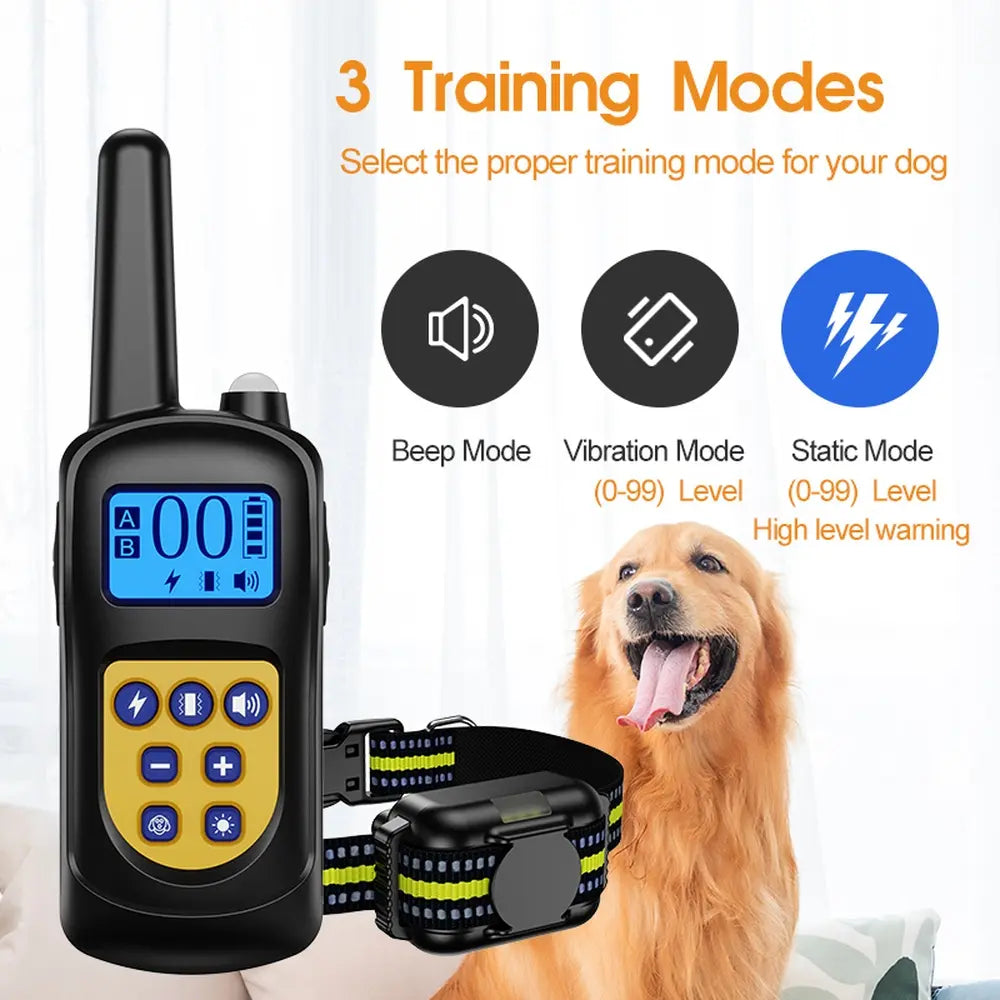 Rechargeable Anti-Bark Dog Collar with Remote Control