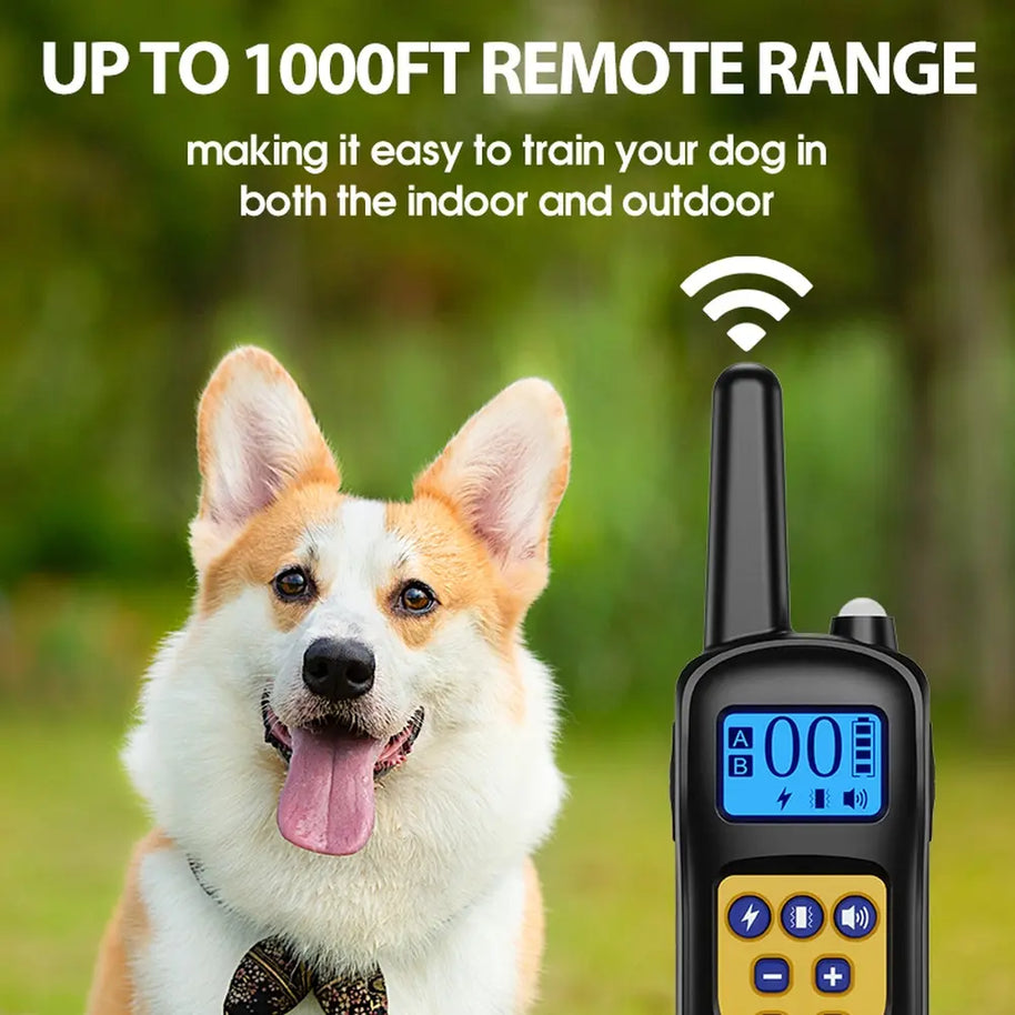 Rechargeable Anti-Bark Dog Collar with Remote Control