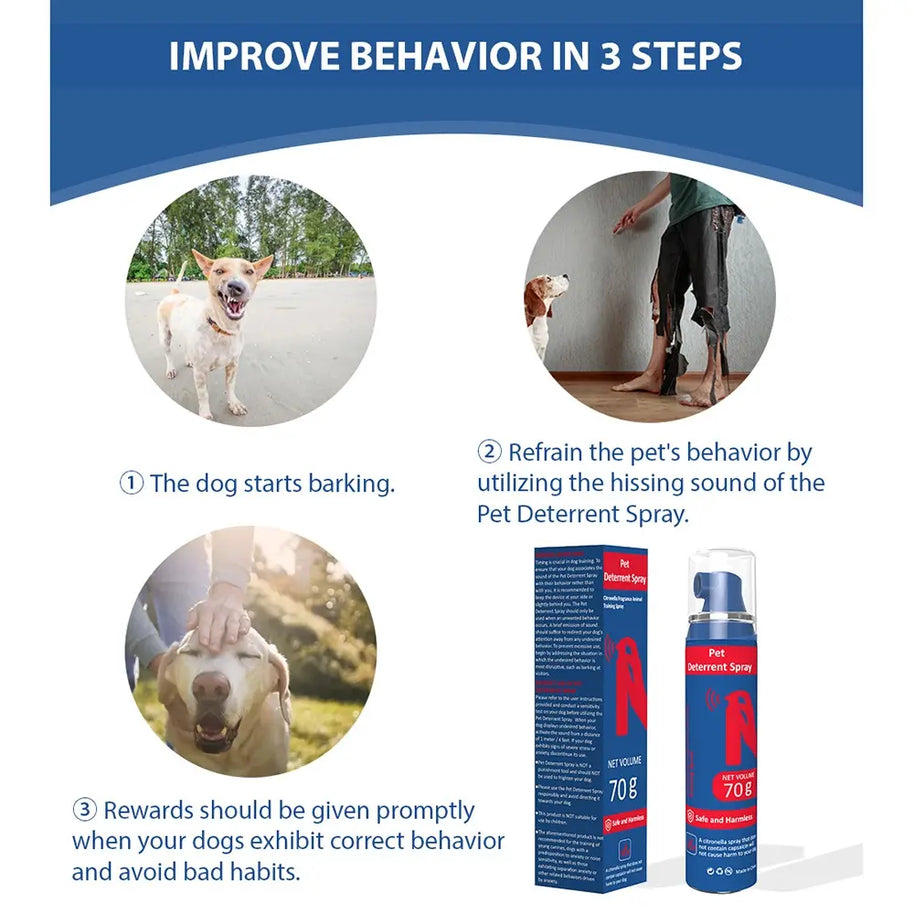 Humane Dog Training Spray to Stop Barking & Jumping
