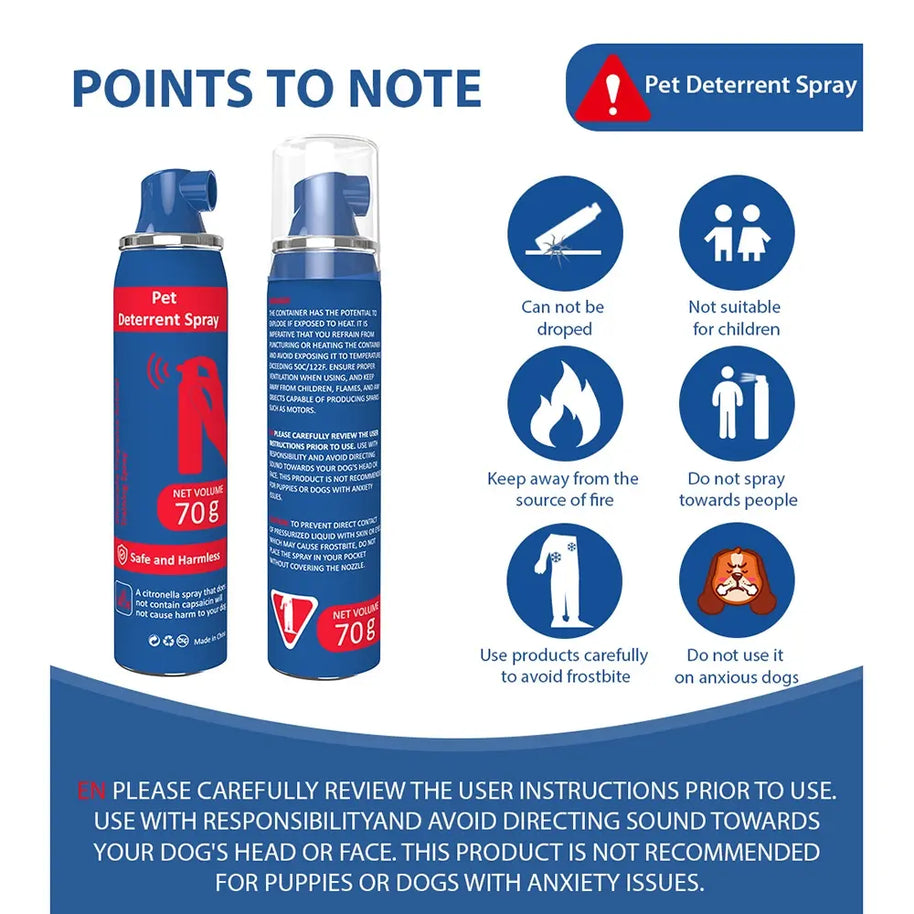 Humane Dog Training Spray to Stop Barking & Jumping