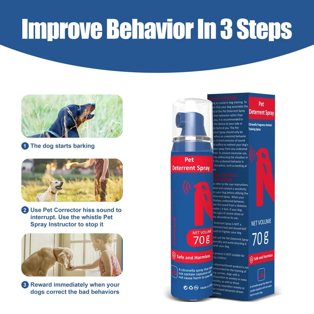 Humane Dog Training Spray to Stop Barking & Jumping