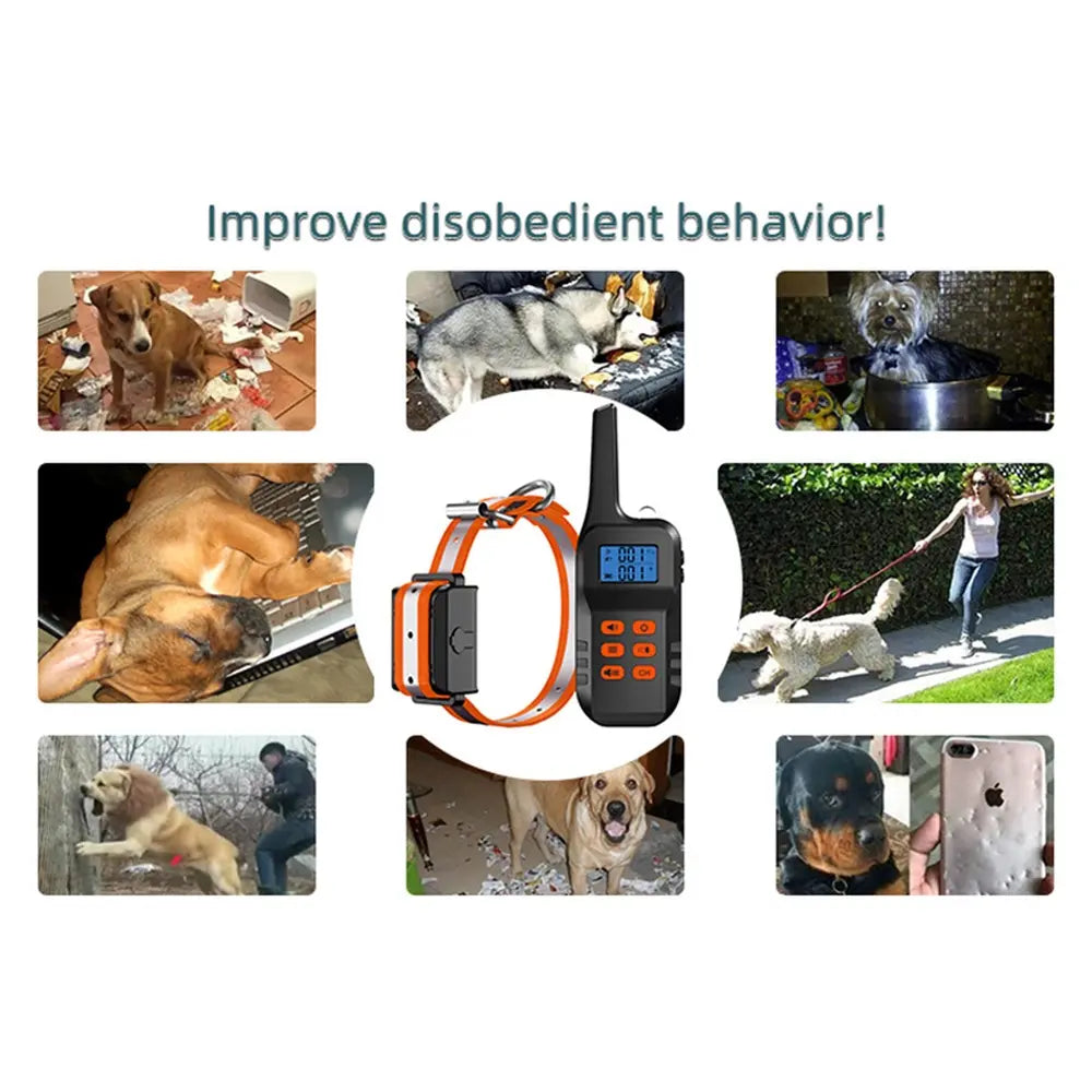 Waterproof Dog Training Collar with Beep Vibration & Shock