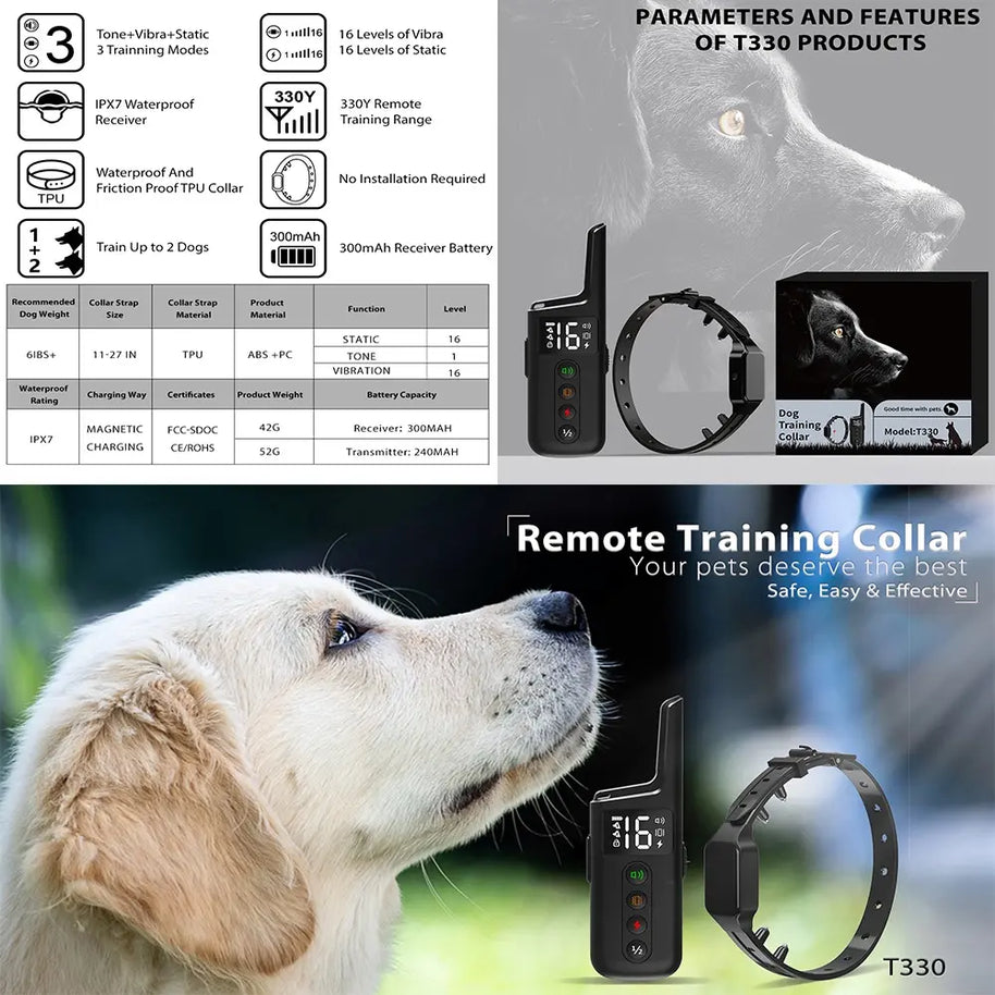 300M Professional Remote Training Collar for Medium & Large Dogs