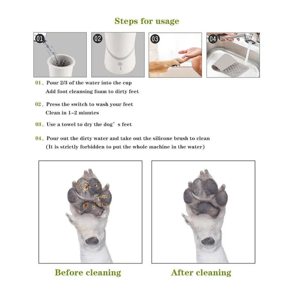 Portable Automatic Electric Dog Paw Cleaner