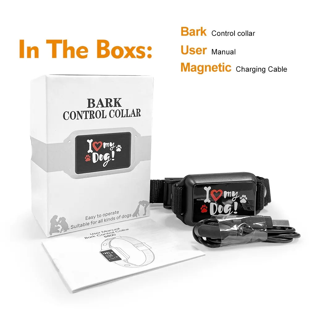 Smart 3C Touch Screen IP68 Waterproof Anti-Bark Collar