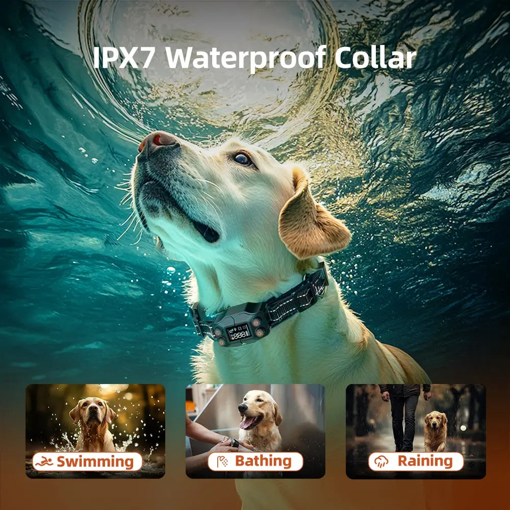 IPX7 Waterproof GPS Wireless Dog Fence & Shock Collar