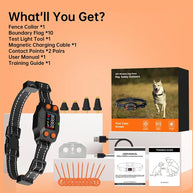 IPX7 Waterproof GPS Wireless Dog Fence & Shock Collar