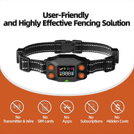 IPX7 Waterproof GPS Wireless Dog Fence & Shock Collar