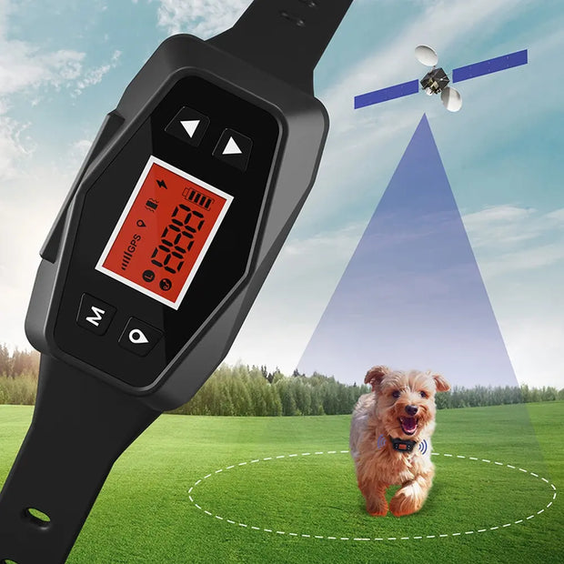 IPX7 GPS Wireless Dog Fence with Rechargeable Collar