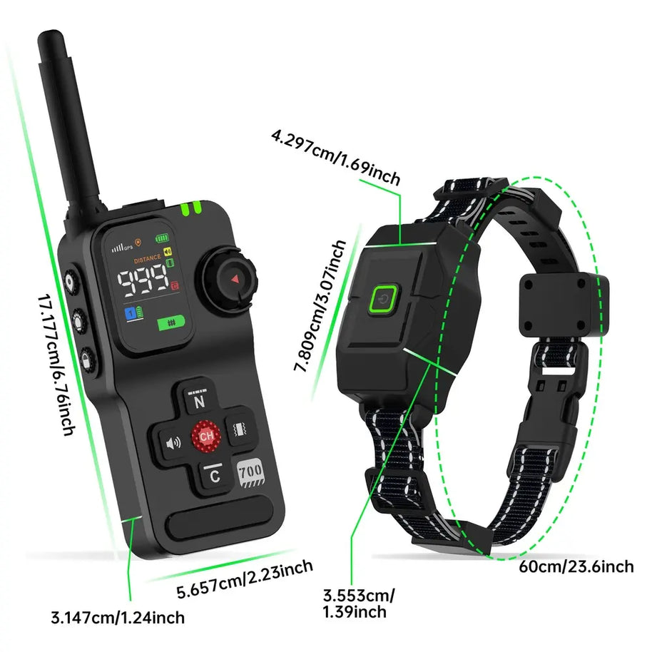 Wireless GPS Dog Fence System with 3 Collars