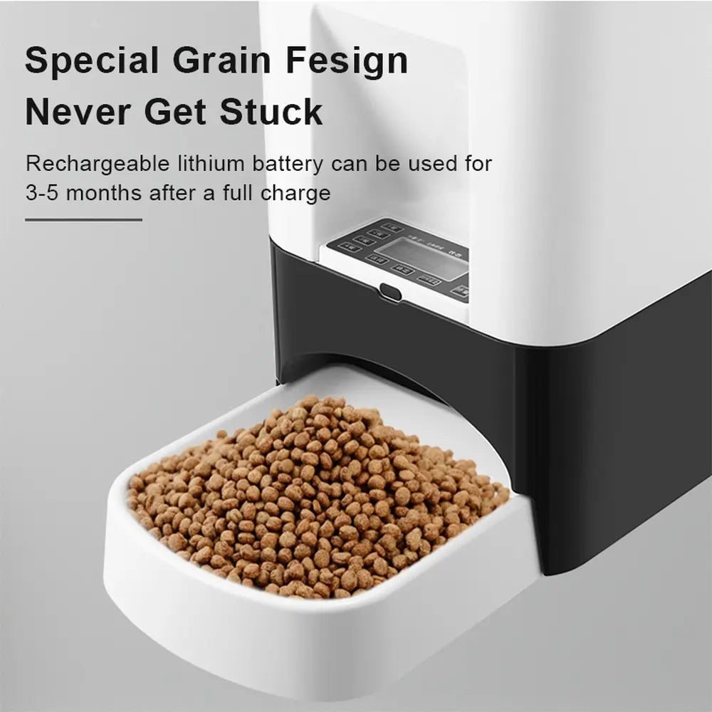 14L Automatic Timed Pet Feeder for Large Dogs and Cats