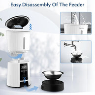 4L Auto Pet Feeder with Manual & Timed Modes, Steel Bowl