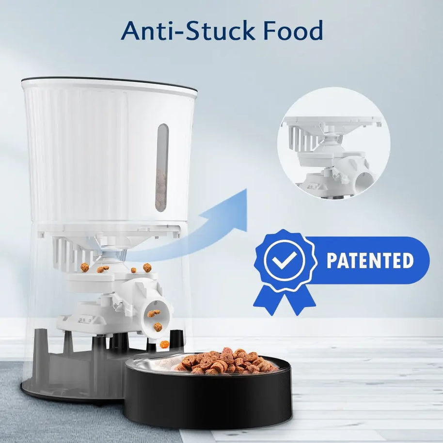 4L Auto Pet Feeder with Manual & Timed Modes, Steel Bowl