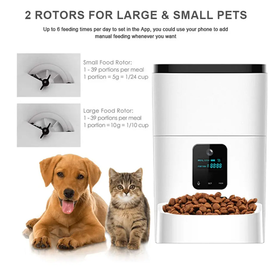 Smart App Camera Automatic Pet Feeder for Cats