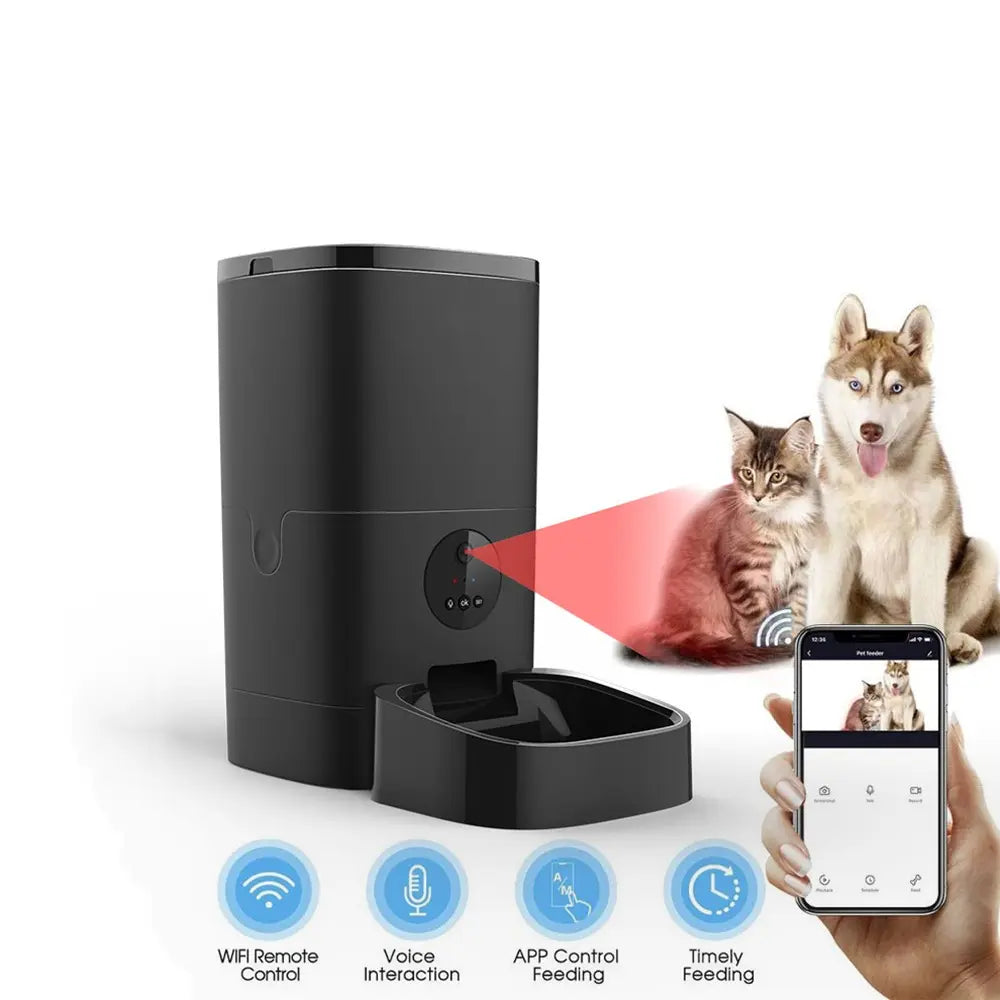 Smart App Camera Automatic Pet Feeder for Cats