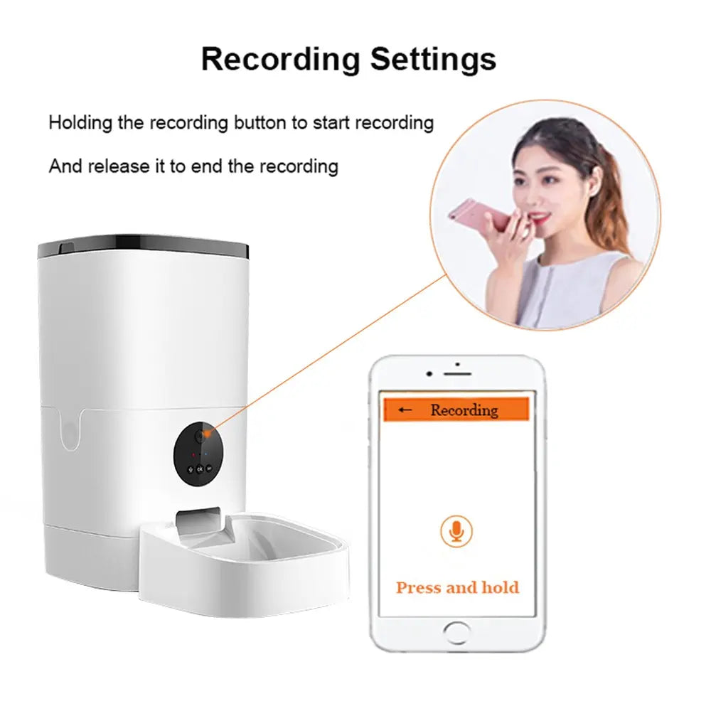 Smart App Camera Automatic Pet Feeder for Cats