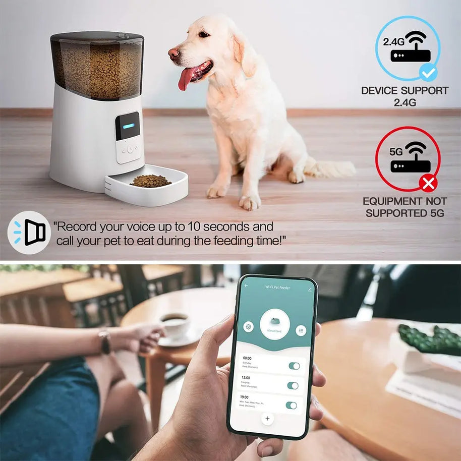 Smart WiFi Adjustable Automatic Pet Feeder