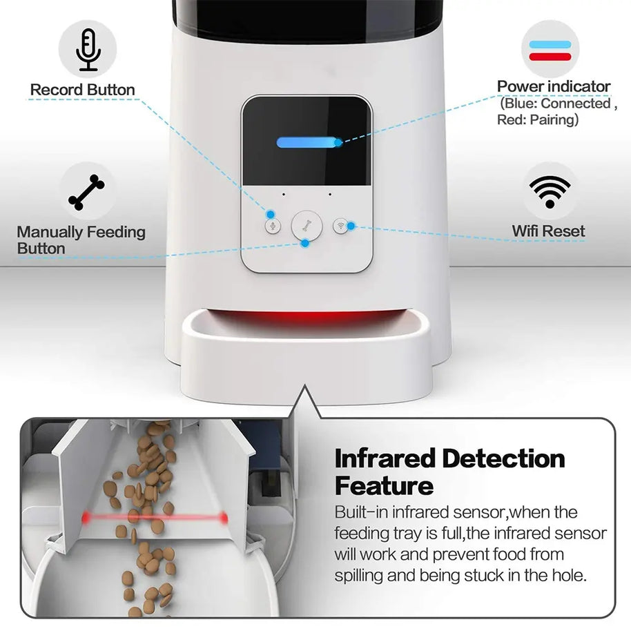 Smart WiFi Adjustable Automatic Pet Feeder