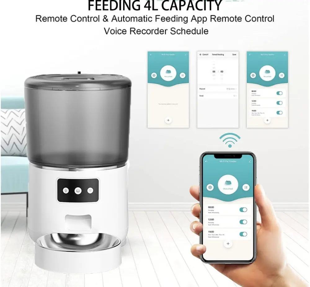 Smart WiFi App Control Automatic Pet Feeder