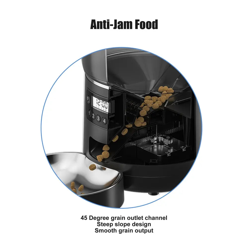 4L Automatic Timed Pet Feeder with Stainless Steel Bowl