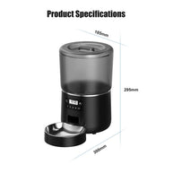 4L Automatic Timed Pet Feeder with Stainless Steel Bowl