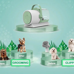 2.5L Pet Grooming Vacuum Kit with Clipper & Nail Grinder