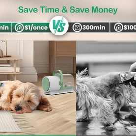 2.5L Pet Grooming Vacuum Kit with Clipper & Nail Grinder