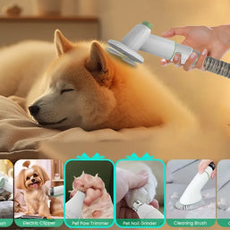 2.5L Pet Grooming Vacuum Kit with Clipper & Nail Grinder