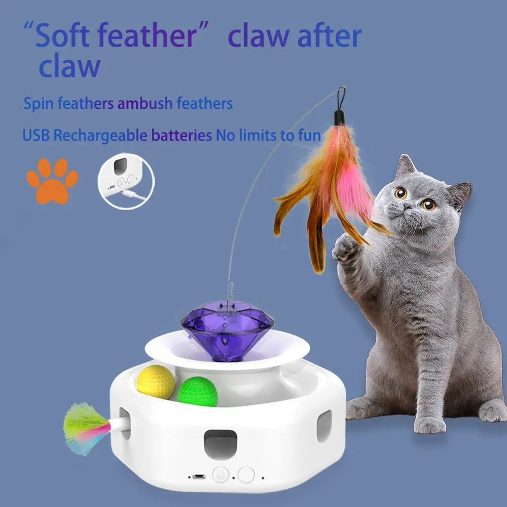 4 in 1 Smart Dancing Butterfly Interactive Cat Toy