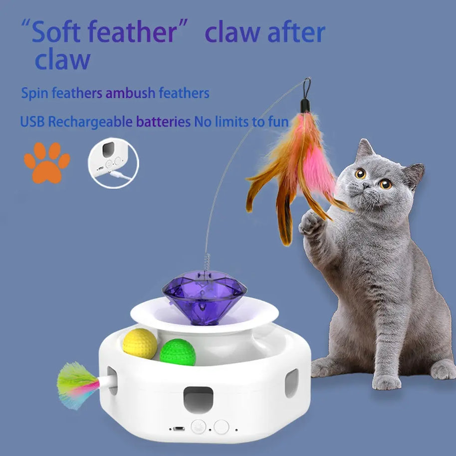 4 in 1 Smart Dancing Butterfly Interactive Cat Toy