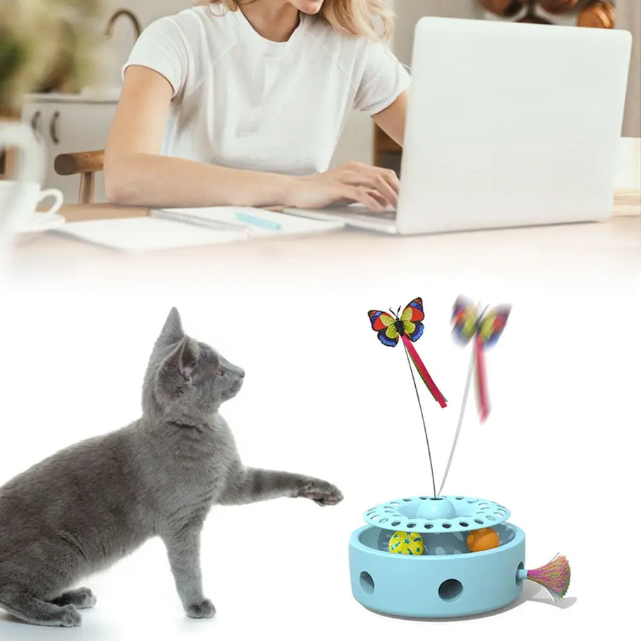 Smart Interactive Cat & Dog Feather Teaser Toy