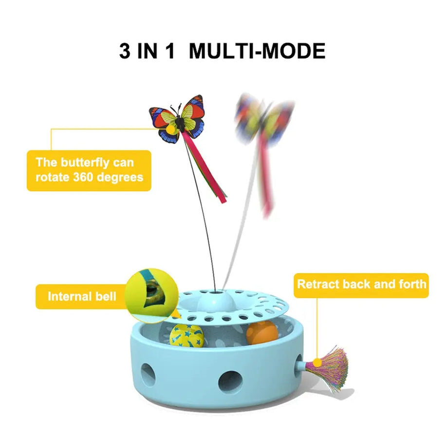 Smart Interactive Cat & Dog Feather Teaser Toy