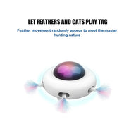 Automatic Interactive Feather Teaser Toy for Indoor Cats