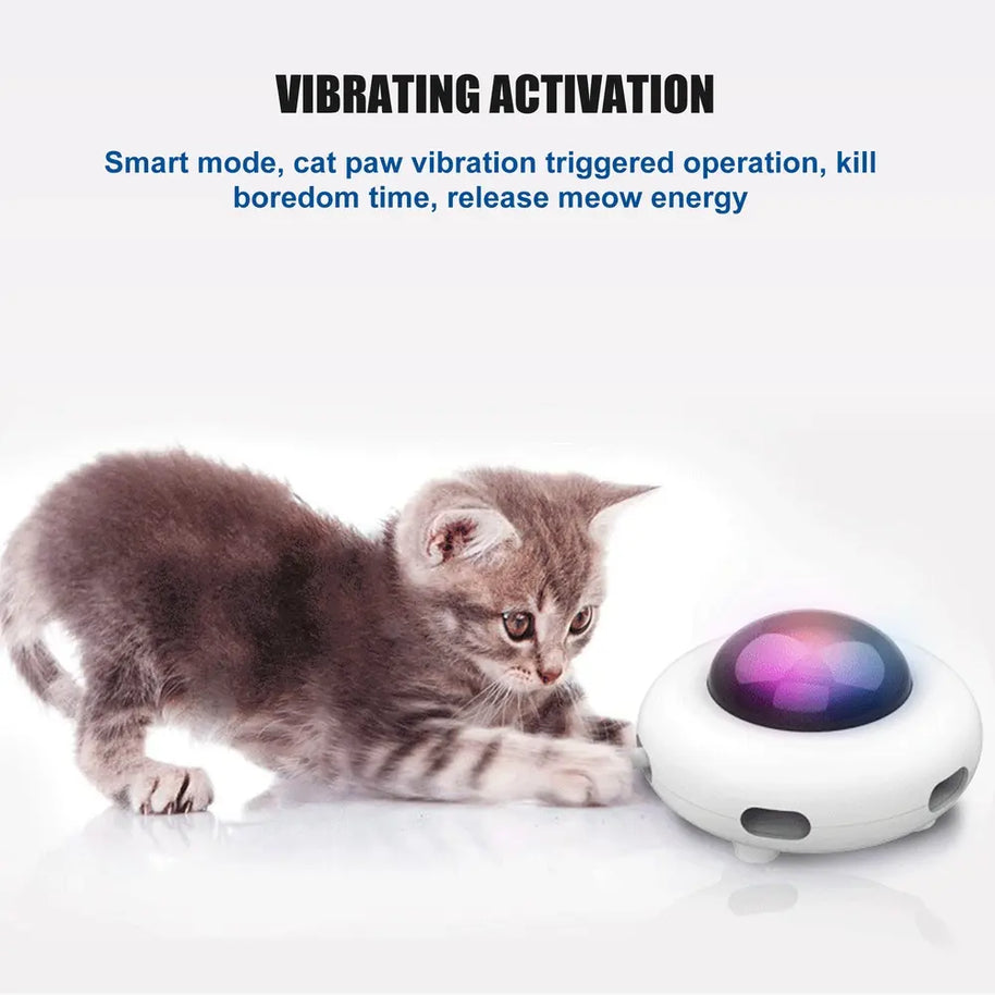 Automatic Interactive Feather Teaser Toy for Indoor Cats