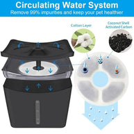 101oz Whisper-Quiet Cat Water Fountain with LED & Filter