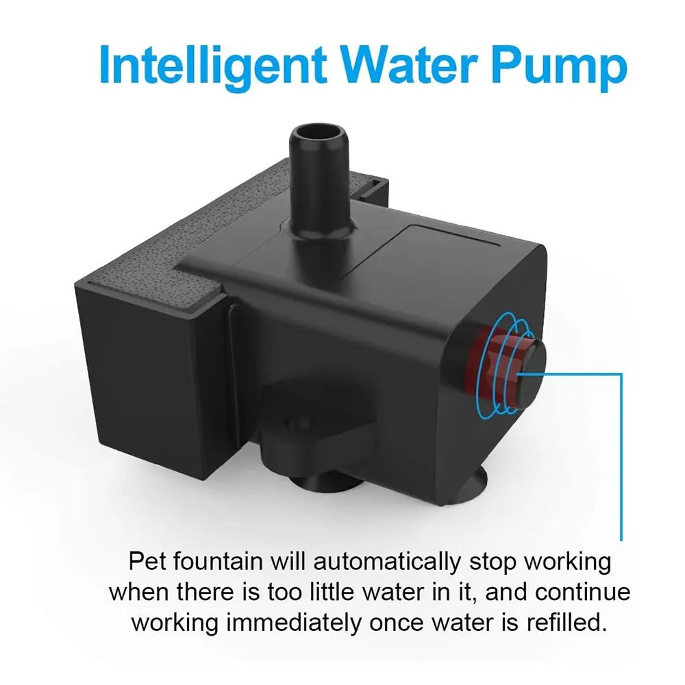 101oz Whisper-Quiet Cat Water Fountain with LED & Filter