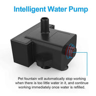 101oz Whisper-Quiet Cat Water Fountain with LED & Filter
