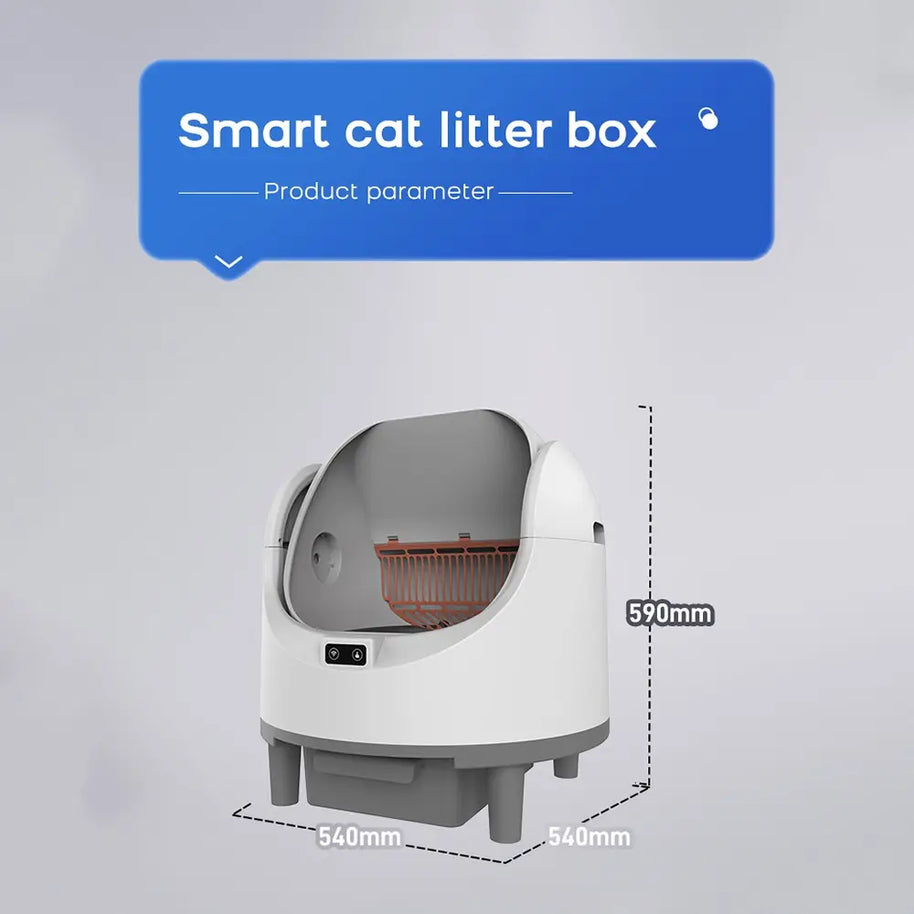 Open-Top Self-Cleaning Cat Litter Box 15L Capacity
