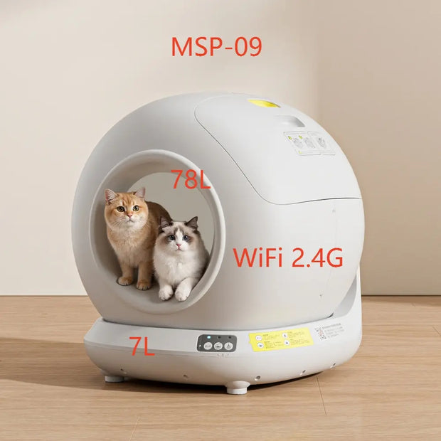 65L Smart Self-Cleaning Cat Litter Box with App Control