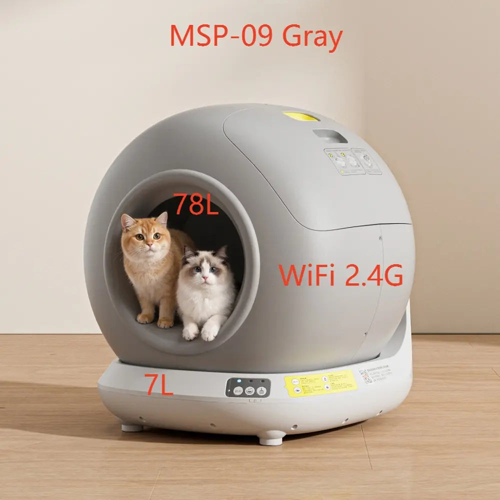 65L Smart Self-Cleaning Cat Litter Box with App Control