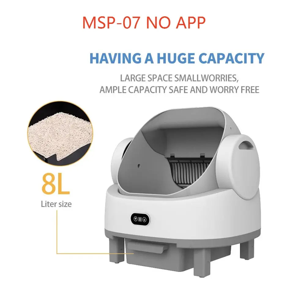 65L Smart Self-Cleaning Cat Litter Box with App Control