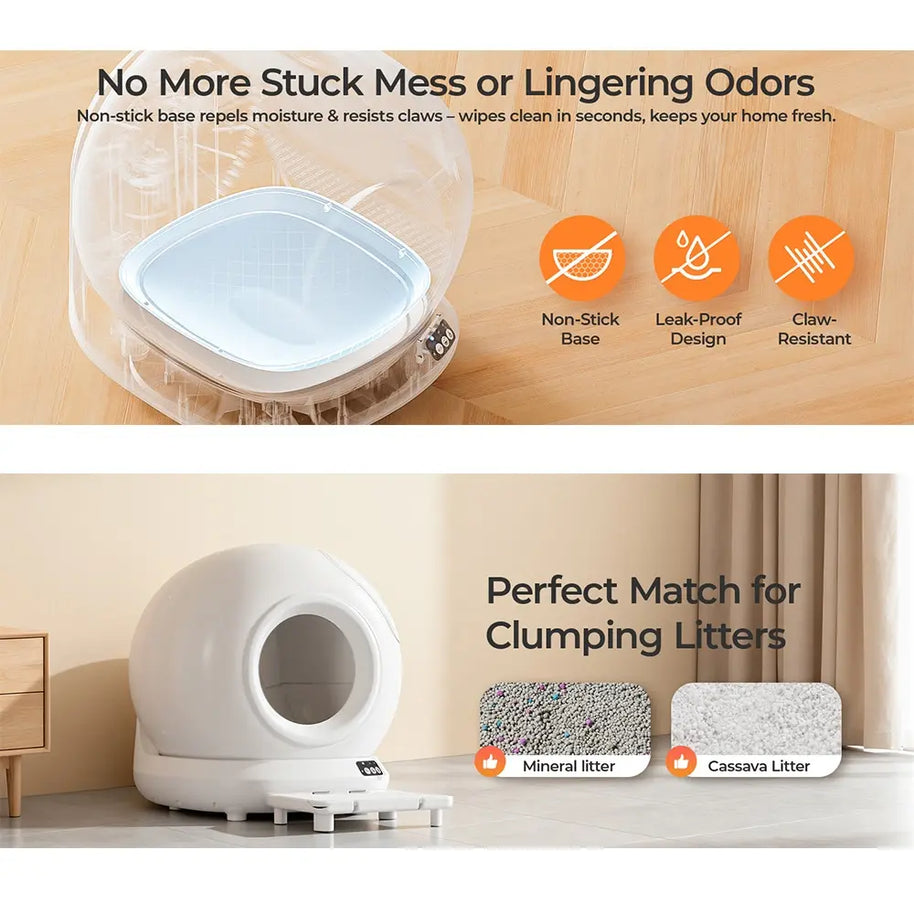 78L+7L Smart Self-Cleaning Cat Litter Box with App